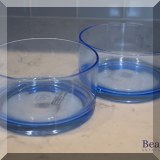 K44. Pair of blue plastic bowls. - $4 